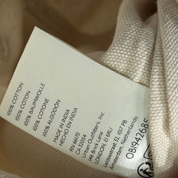 NEW UO Strawberry Print Embroidered Cream Joey Wide Leg Oversized Pant Sz 2 - Picture 10 of 12